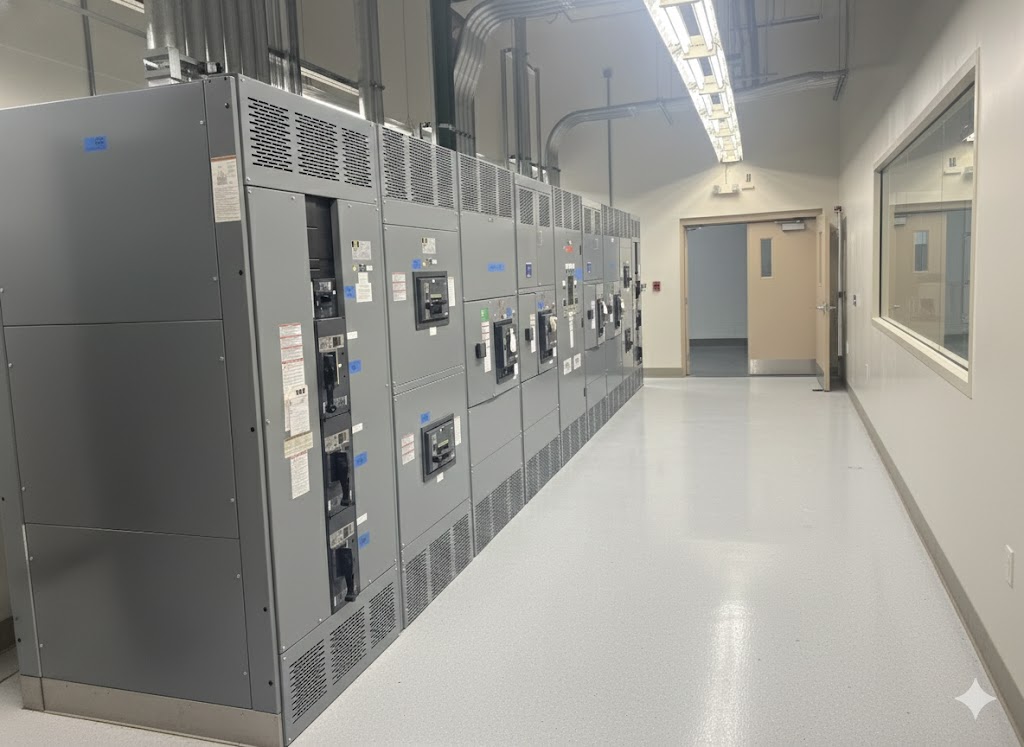 Switchboard gear and bus bar assembly in our shop